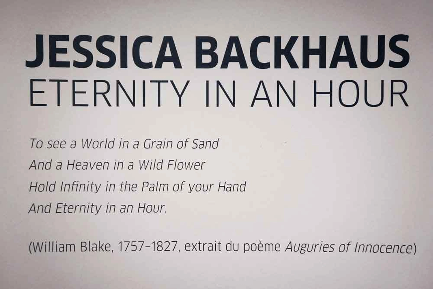 Jessica Backhaus - Fine Art Photography - Goethe-Institut Paris November 2018 Photograph